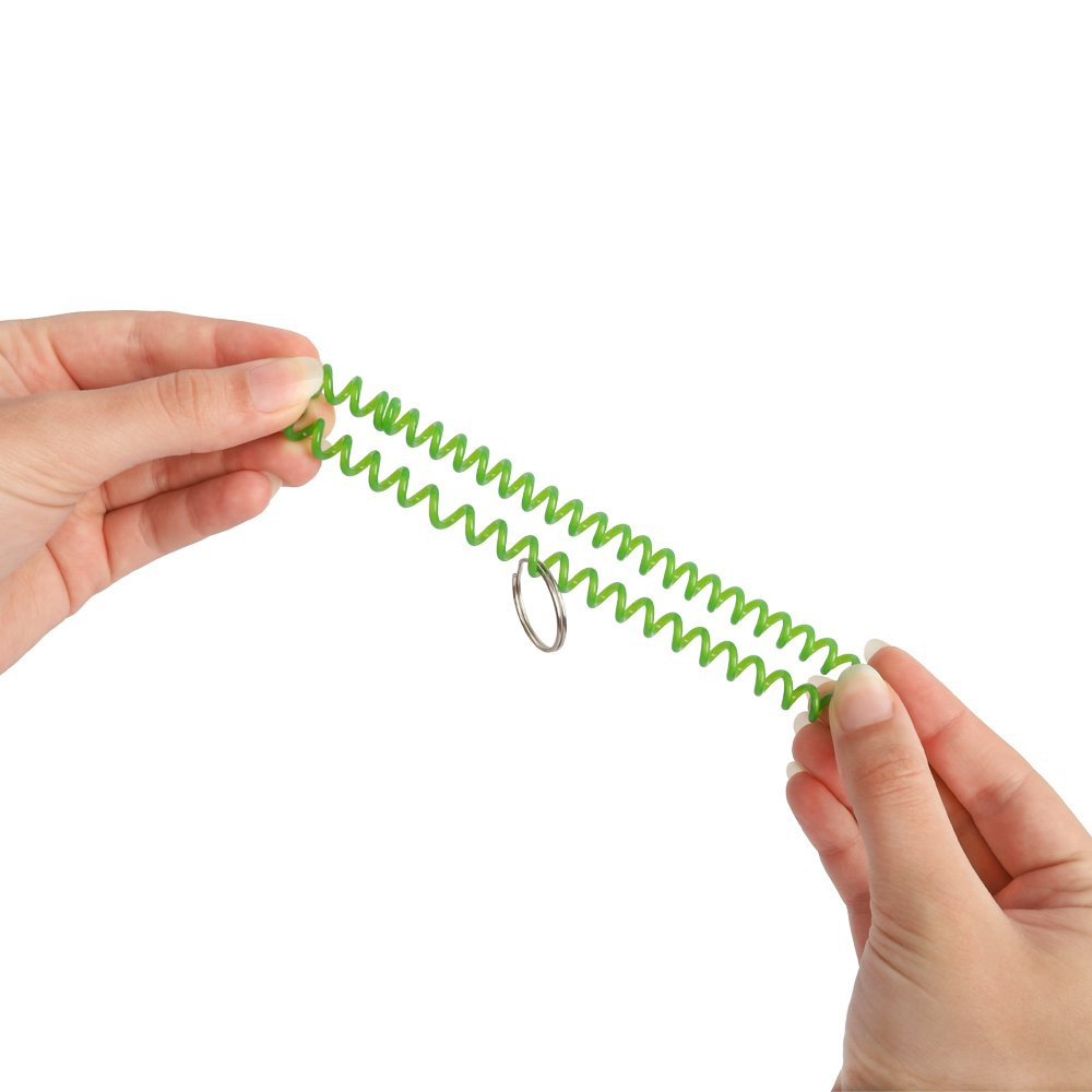 Very flexible wrist coil key rings for all your needs.
