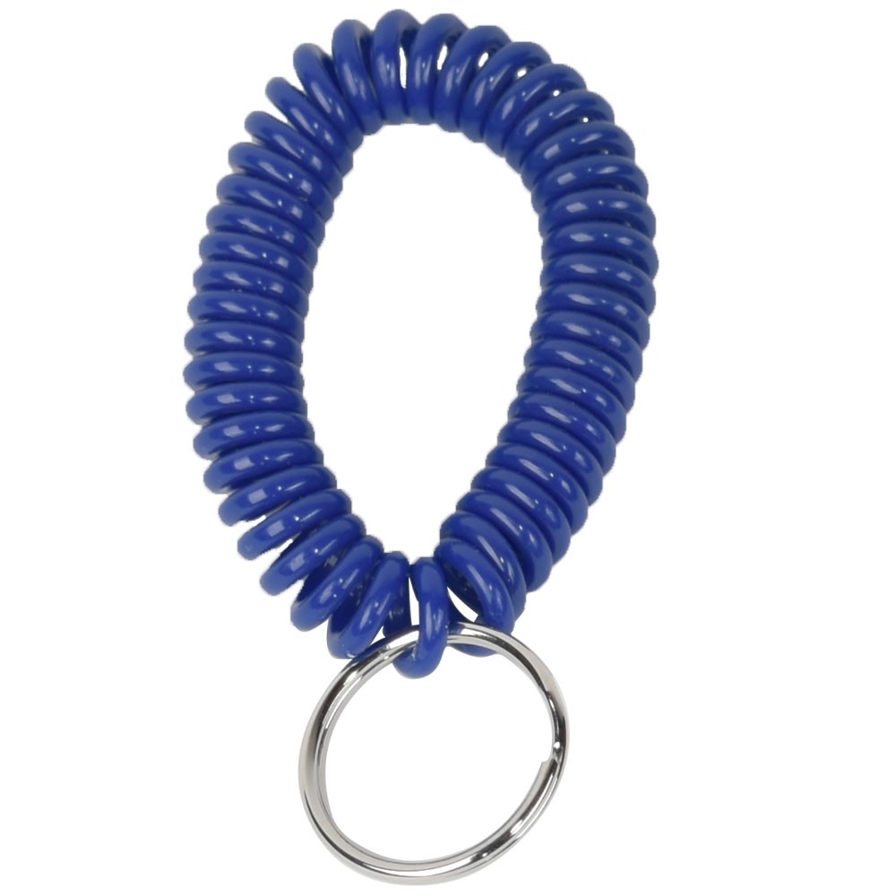 Blue Wrist Coil w/Split Key Ring - Each
