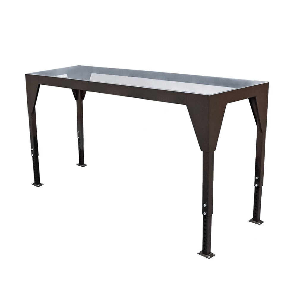 2W ft. x 6L ft. Clear Table w/ Adjustable Height Transparent Casino Count Room Table