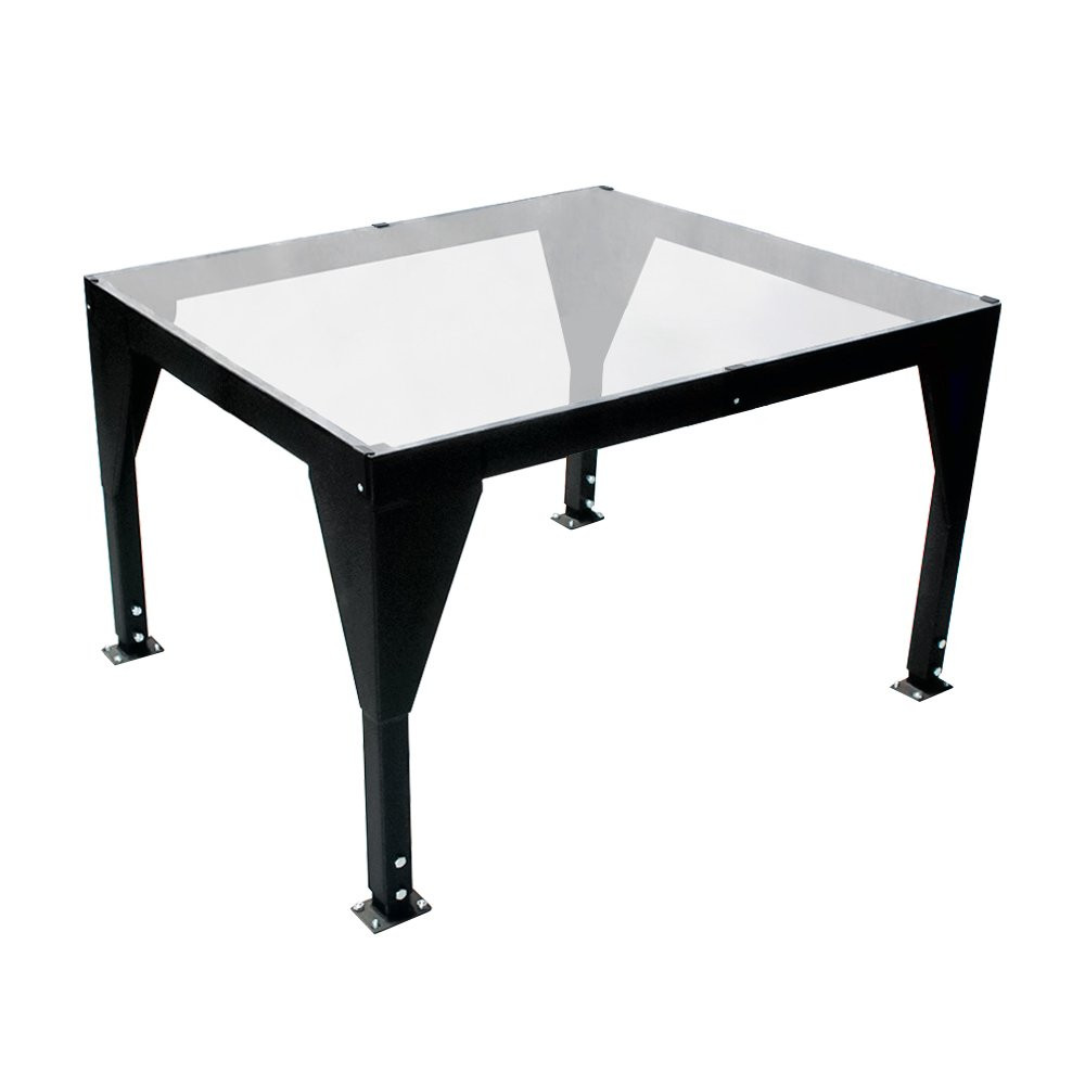4W ft. x 6L ft. Clear Table w/ Adjustable Height | Transparent Casino Count Room Table