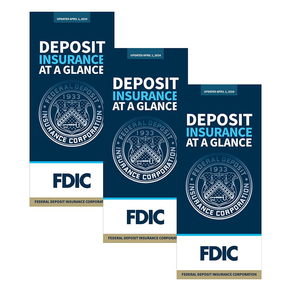 FDIC - JOINT & POD 4 Panel Brochure Folded - 3 brochures shown, closed