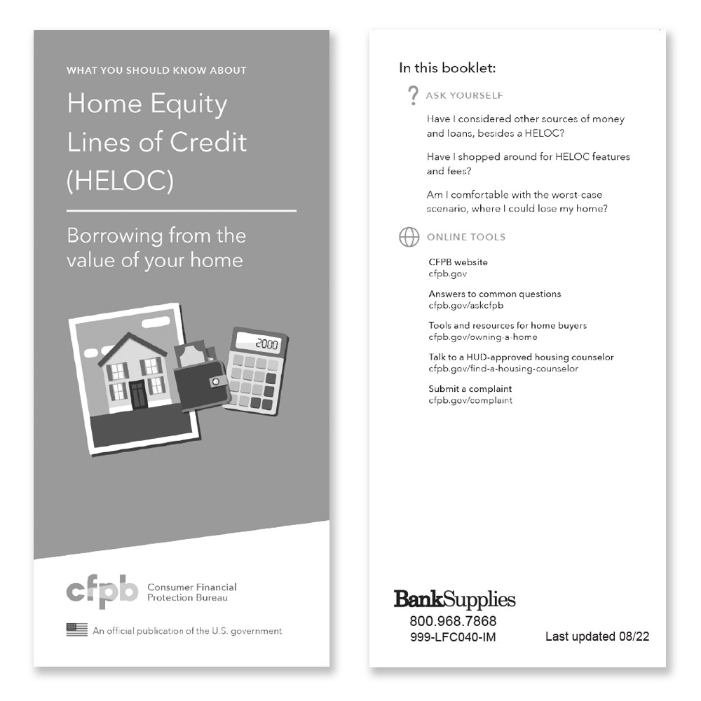 Home Equity Booklet (HELOC) Mortgage Booklet