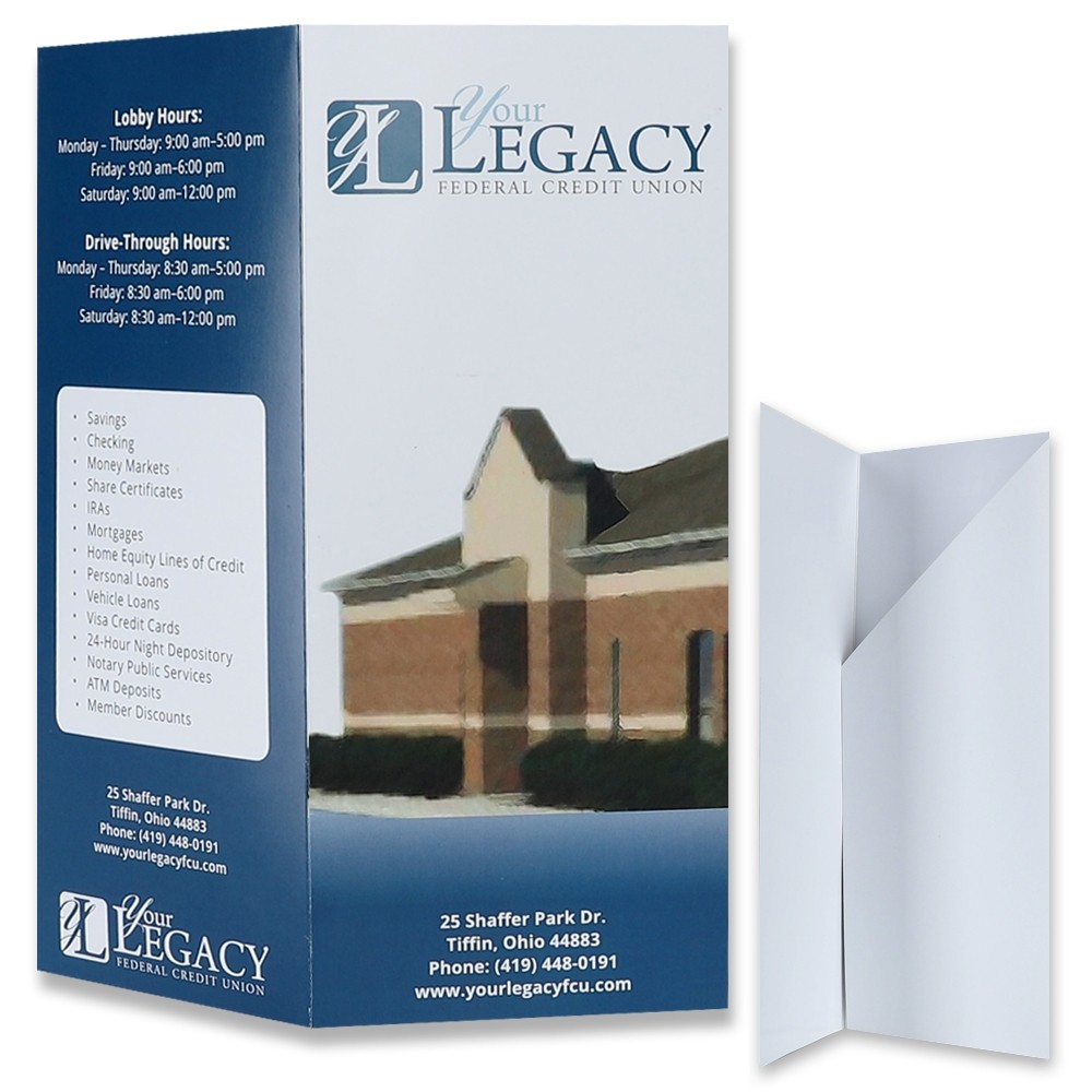 New Accounts Pocket Folder - 100# Cover Weight 4.357W x 10.125H - Made to Order