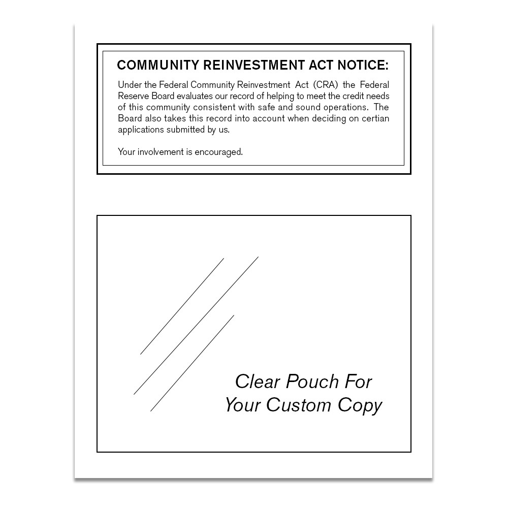 Community Reinvestment Act (Federal Reserve) 11W x 14H - White