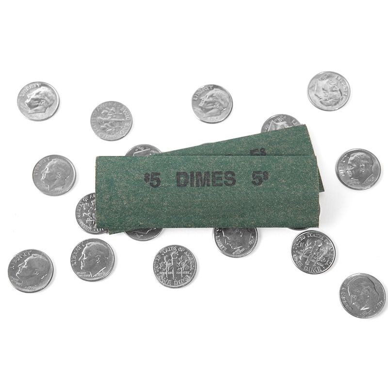 dime wrappers,  flat coin wrappers, coin wrapping paper