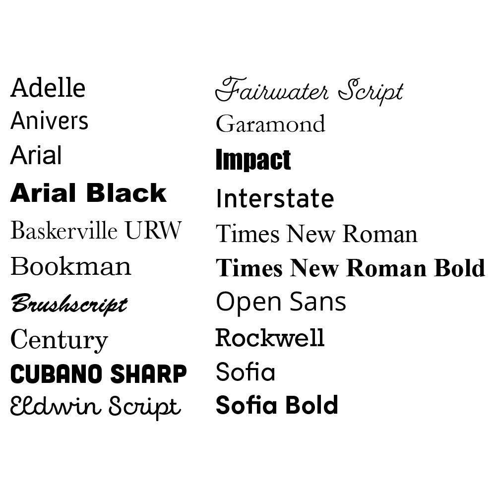 Custom imprint COLORS black, reflex blue, red 185, process blue, dark blue 281, burgundy 202, medium purple, green 348, dark green 350, purple, orange, pink 218