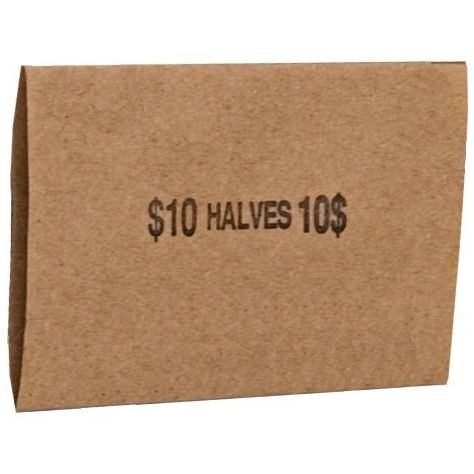half dollar coin wrappers,  flat coin wrappers, coin wrapping paper