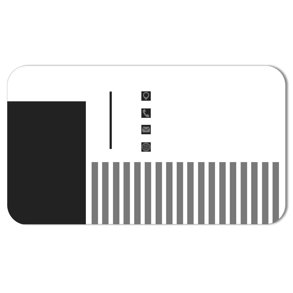 round corners corners gray Business Card Full Color - Front Only