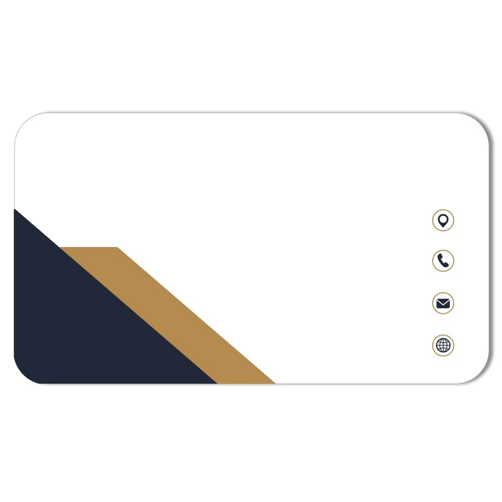 navy blue round corner Business Card Full Color - Front Only 