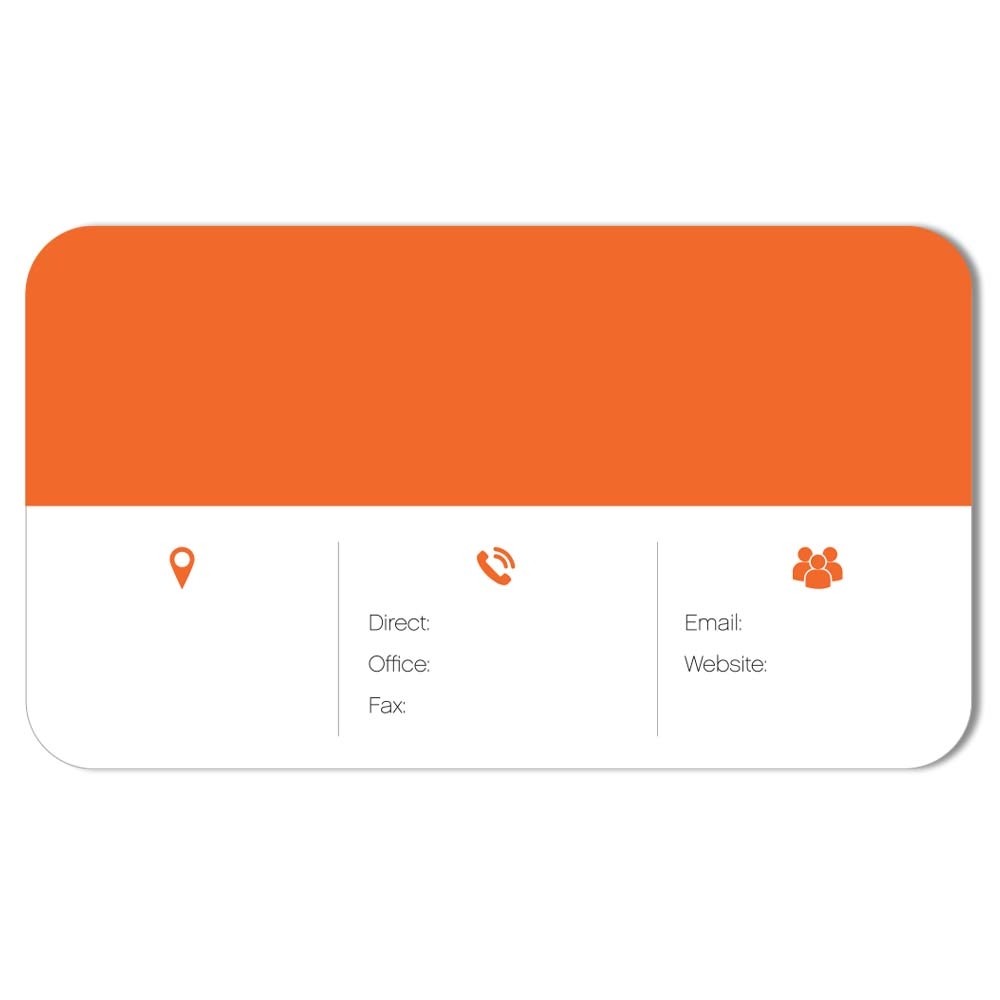round corners orange Business Card Full Color - Front Only 