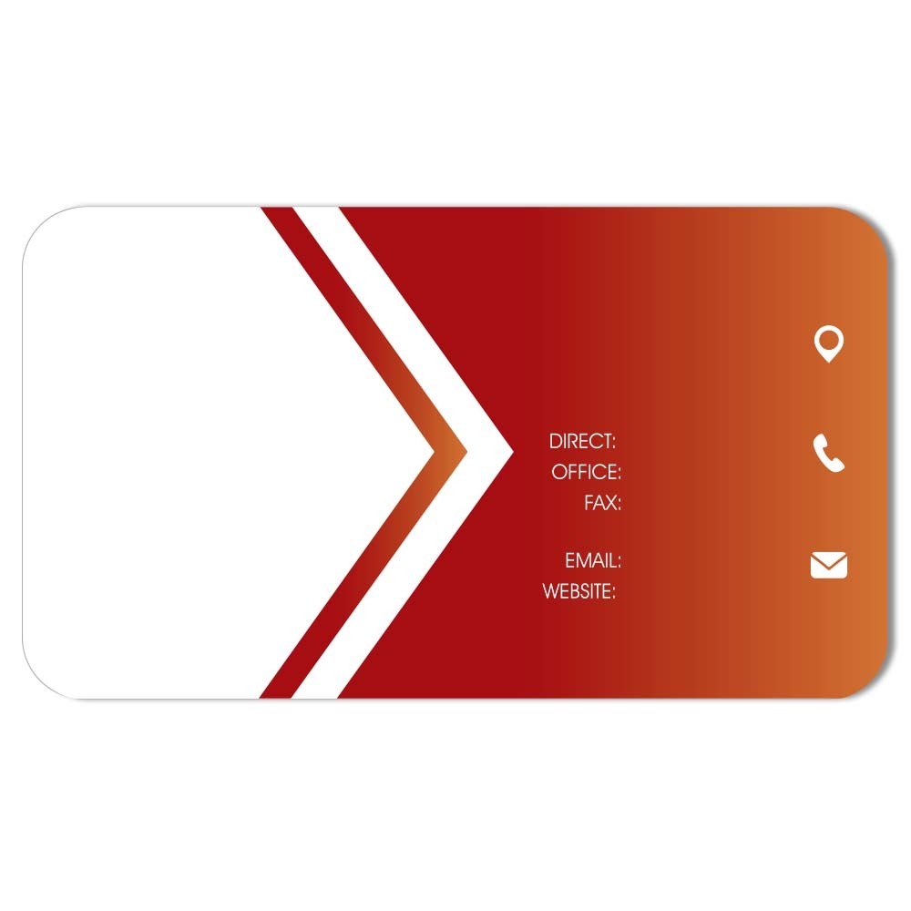 round corner red Business Card Full Color - Front Only 