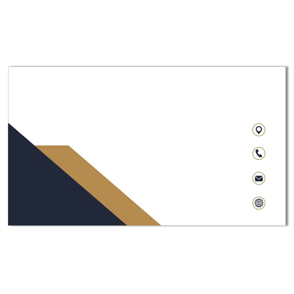navy blue  square corner Business Card Full Color - Front Only 