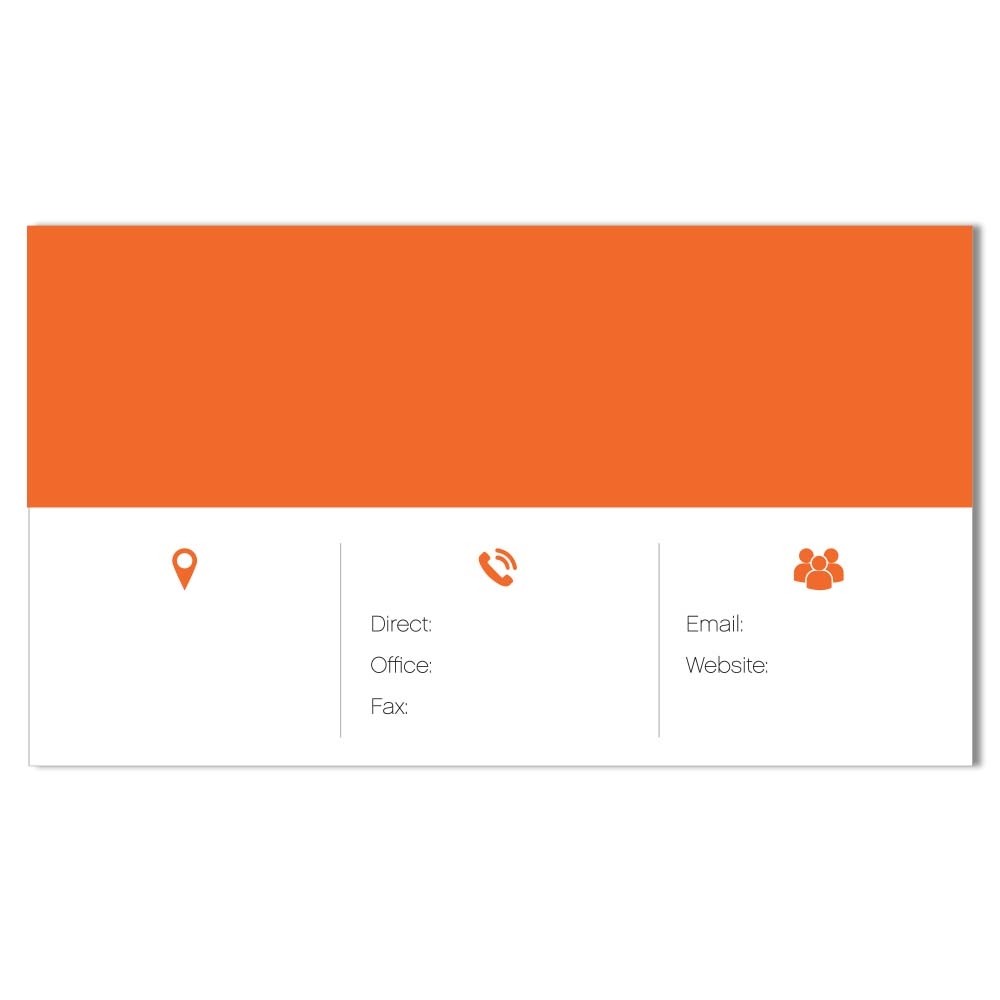 square corners orange Business Card Full Color - Front Only 