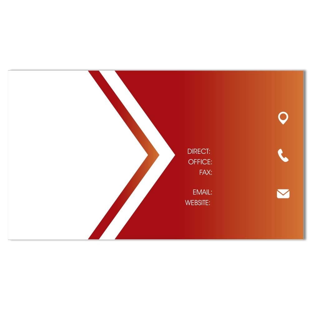 square corner red Business Card Full Color - Front Only 