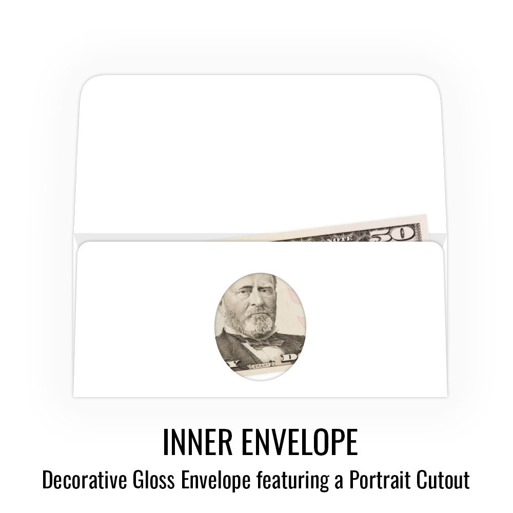 inner envelope with a face cutout