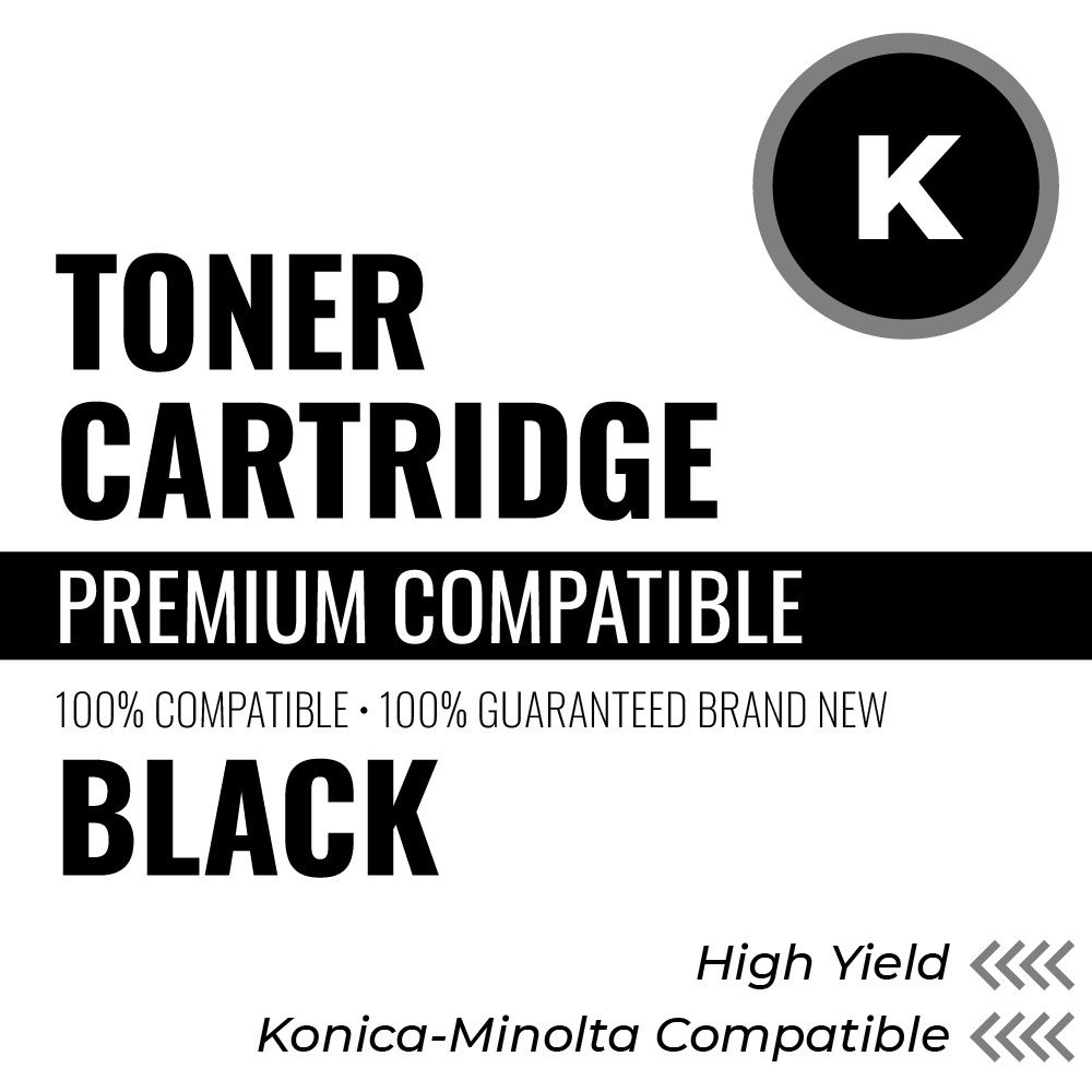 Konica Minolta K1600K Compatible Toner Color: Black, High Yield: 2500 (Default)
