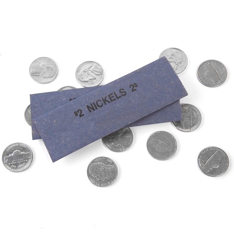 nickel wrappers,  flat coin wrappers, coin wrapping paper