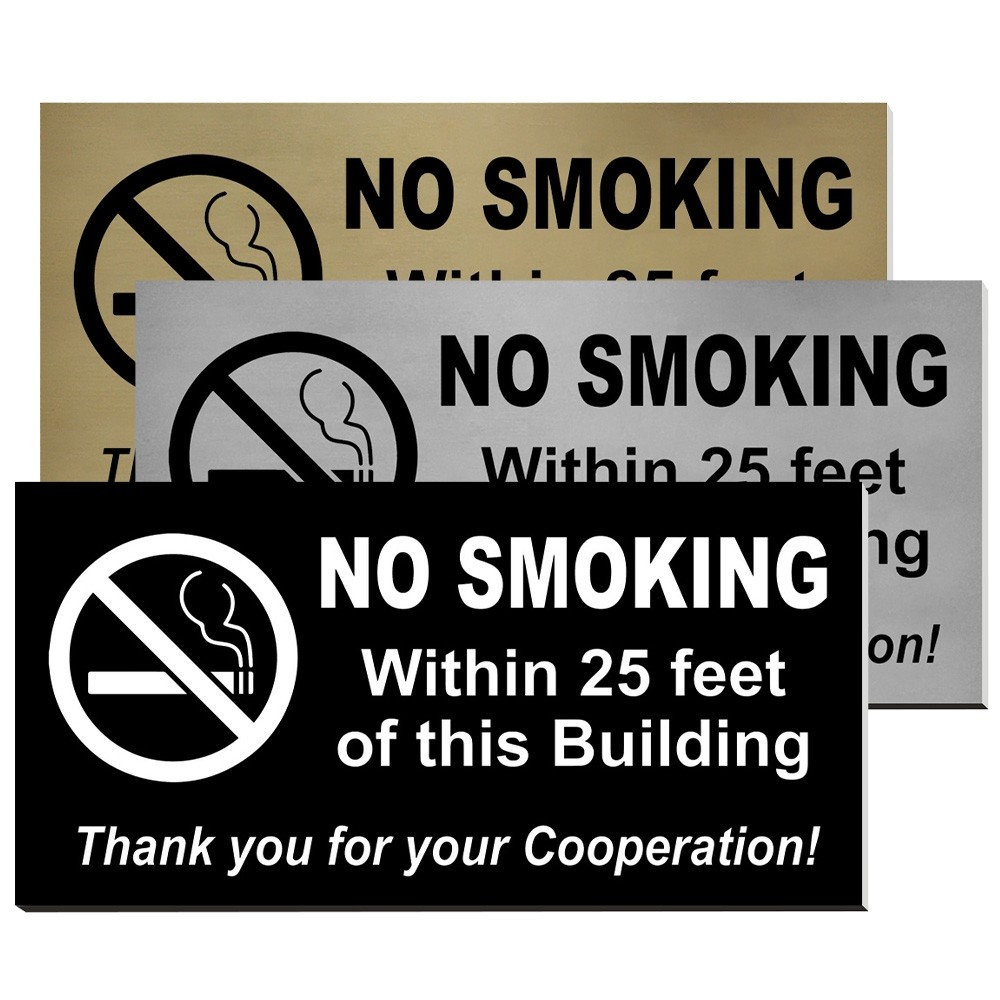 Customized No Smoking Sign - 12W x 6H