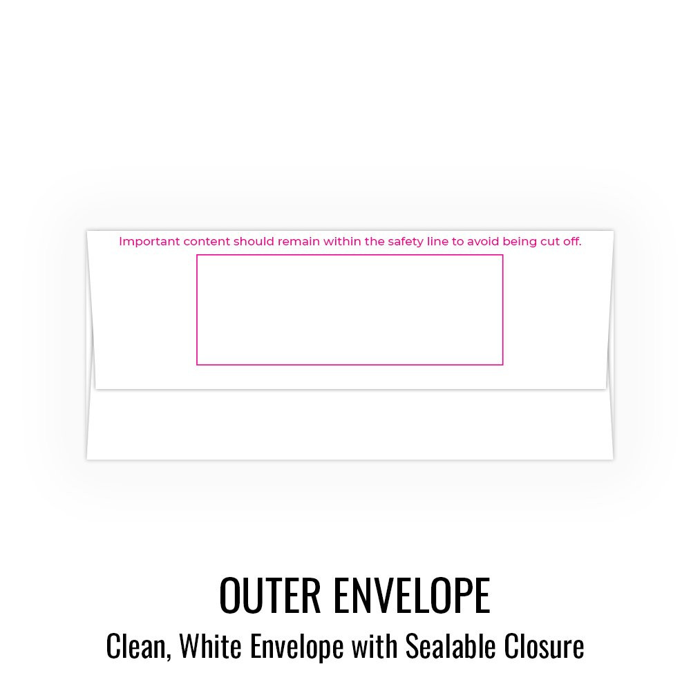 Blank outer envelope for customization 