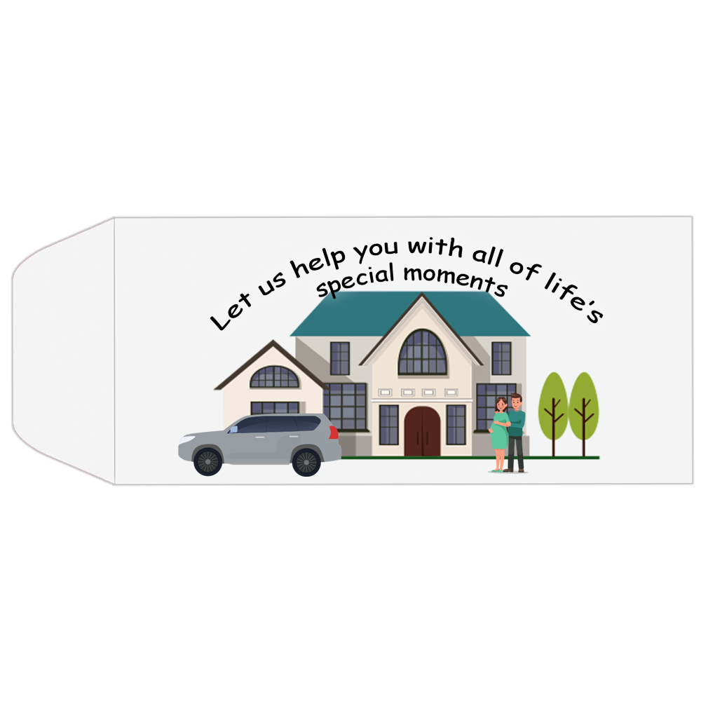 Full Color Pre-Designed Drive Up Envelope - Special Moments- Plain standard open end 