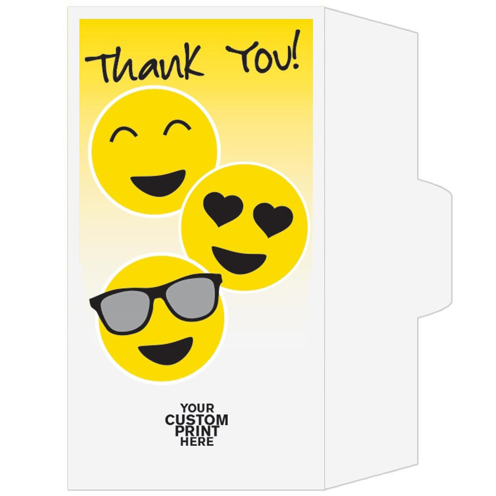 2 Color Pre-Designed Teller Envelopes - Thank you!Side open Drive thru money envelopes with imprint location 