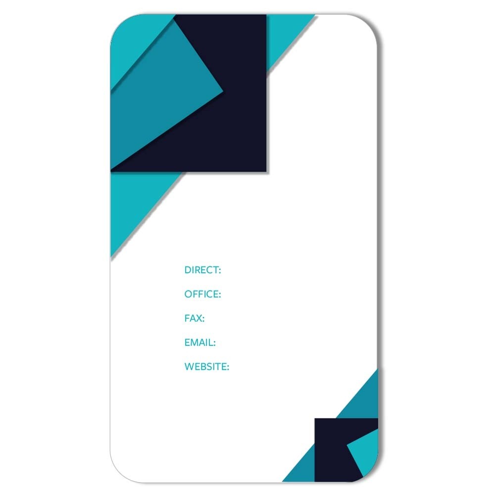 round corners Cyan Business Card Full Color - Front Only