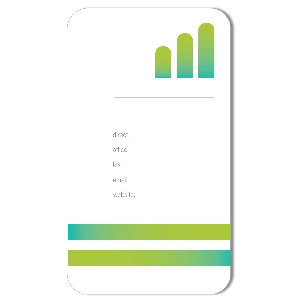 round corners Lime Green  Business Card Full Color - Front Only