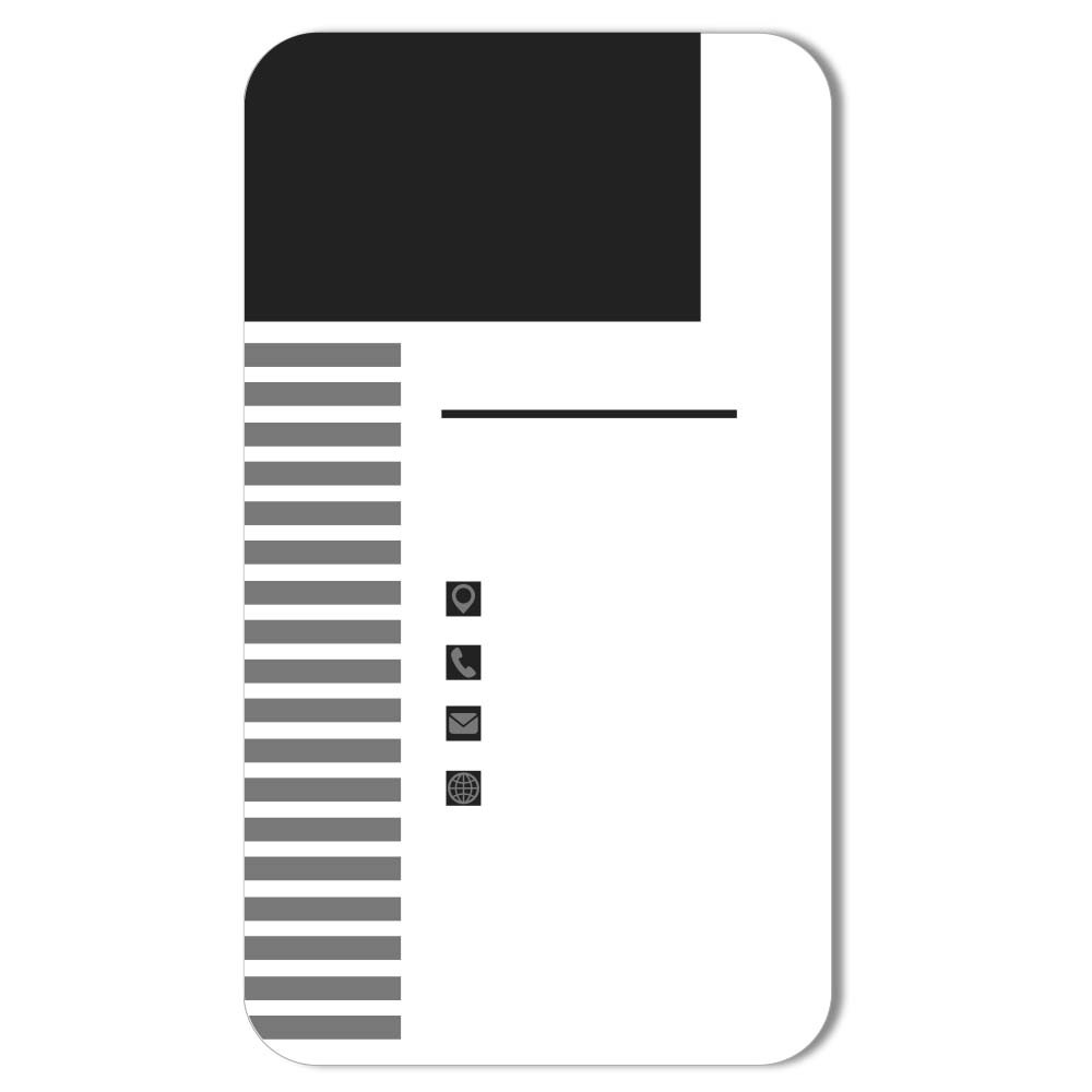 round corners corners gray Business Card Full Color - Front Only