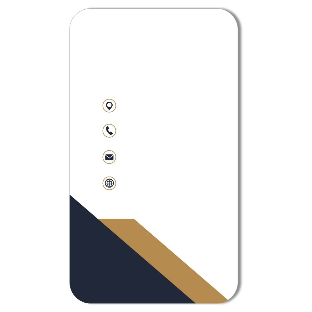 navy blue round corner Business Card Full Color - Front Only 
