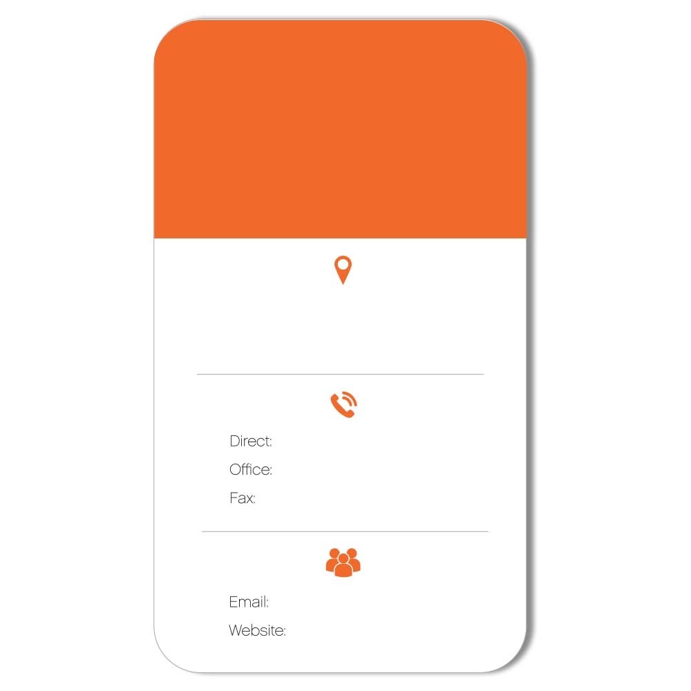 round corners orange Business Card Full Color - Front Only 