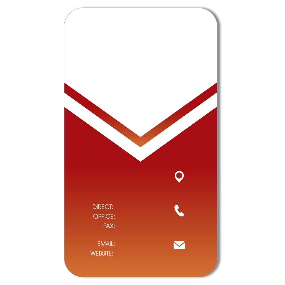 round corner red Business Card Full Color - Front Only 