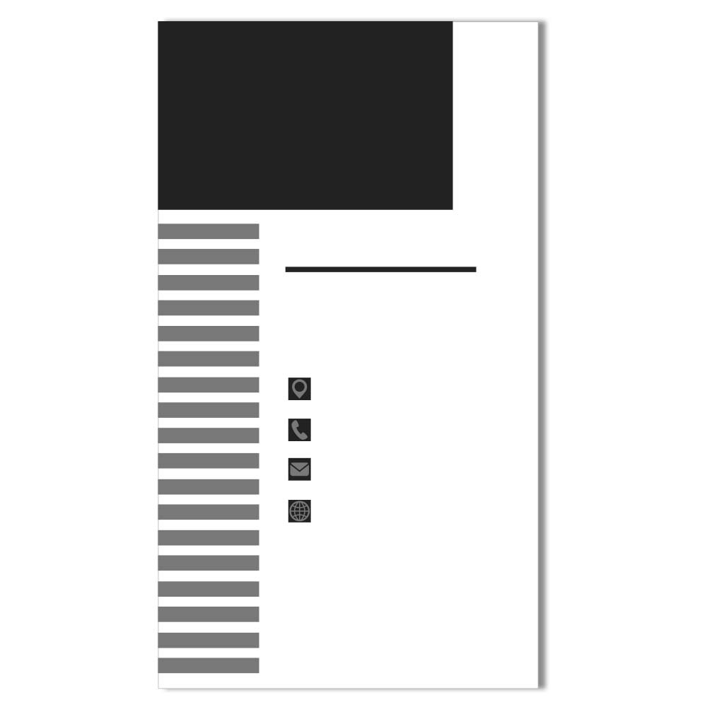 square corners gray Business Card Full Color - Front Only