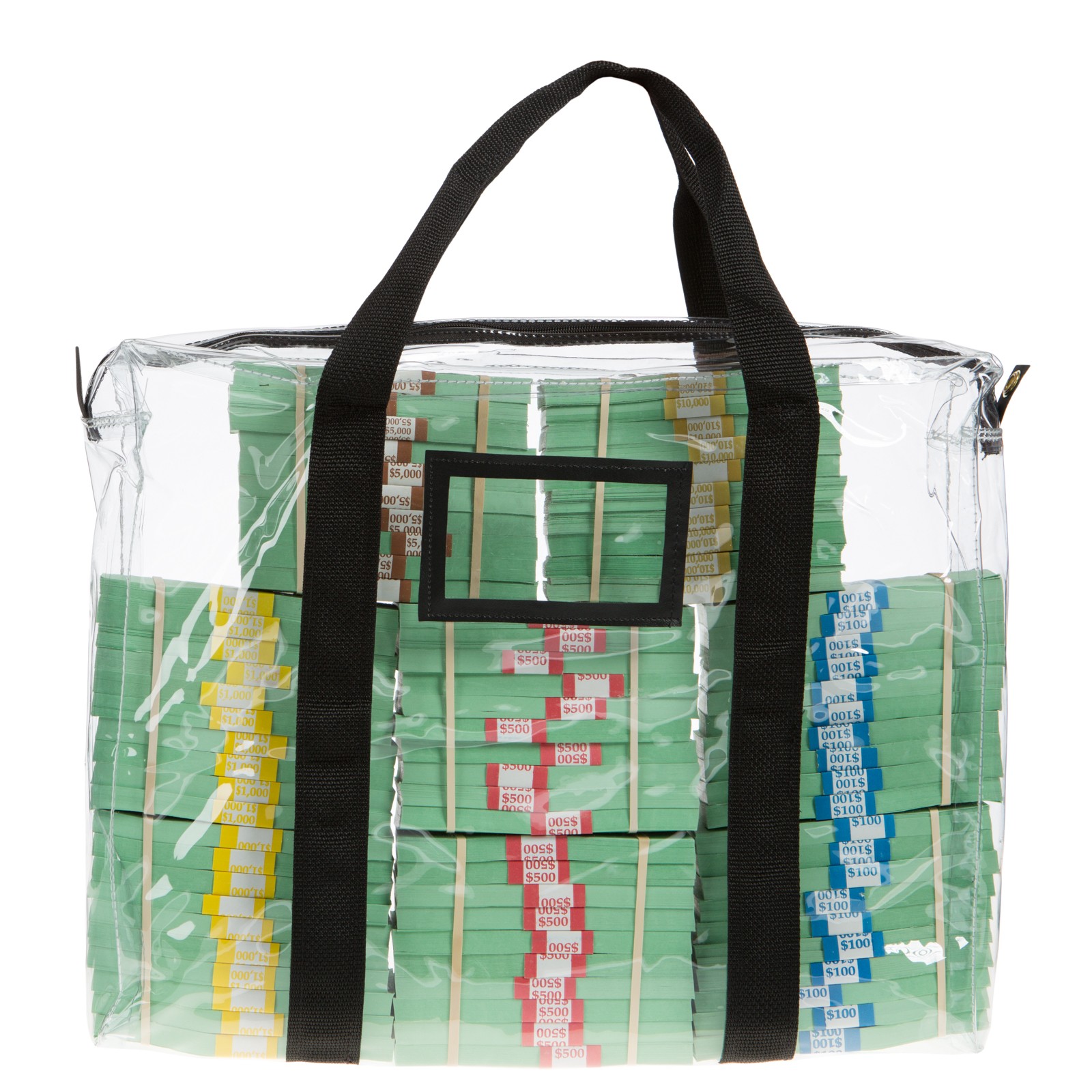 Clear Vinyl Briefcase Style Bag 18W x 14H x 4D MadetoOrder