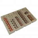Self Counting Loose Coin Tray - Tan