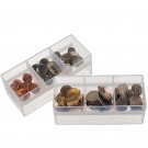 Clear Plastic Coin Scoops - (3) compartments - 6-1/2W x 2-1/2H x 2-5/8D