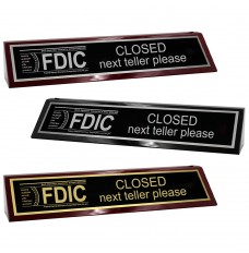 Wood Block - Next Teller w/ FDIC - 10W x 2H