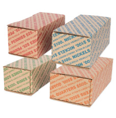 Side view of all types of Closed Fold and Tuck coin transport boxes