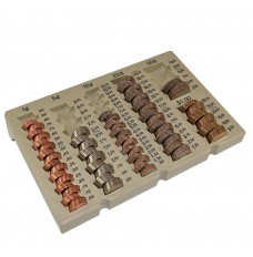 Self Counting Loose Coin Tray - Tan