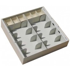 Fenco Metal Cash Tray - 8 Cash / 6 Coin Compartment - 15W x 3-1/2H x 15D
