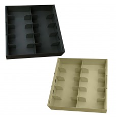 Fenco Metal Cash Tray - 10-Compartment - 15W x 3-1/2H x 15D