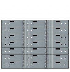 Safe Deposit Boxes - 21 Boxes 10 in W x 3 in H