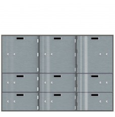 Safe Deposit Boxes - 3 Boxes 10 in W x 10 in H / 6 Boxes 10 in W x 5 in H