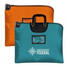 Custom 19W x 15H  HIPAA Locking Deposit Bag Shown with different options