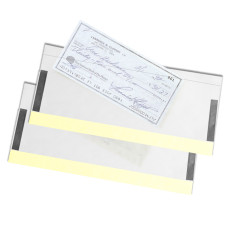 Clear Poly Front |Onion Skin Back Document Carrier w/ Canary MICR Strip - 9W x 4H - Box of 500