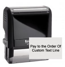 Self-Inking Stamp - Pay to the Order Of - 1 line Cust Text - 2.75W x 0.3H