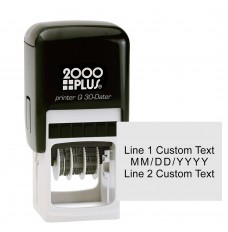 Self-Inking Date Stamp - 1 Line Custom Text Above & Below Date