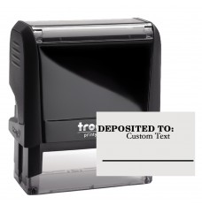 Self-Inking Stamp - Deposited To w/ 1 line of Cust Text