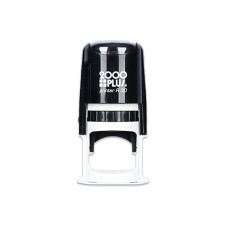 Self Inking Hand Stamp w/ Logo - 1-1/4 inch diameter (Default)