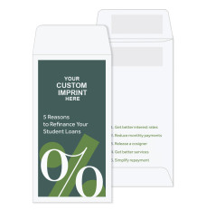 2 Color Pre-Designed Drive Up Envelope - Refinance Your Student Loans - wide open end 