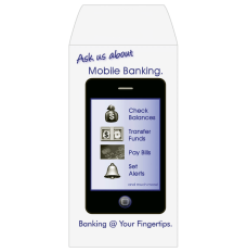 Wide Open End -2 Color Pre-Designed Teller Envelopes - Mobile Banking